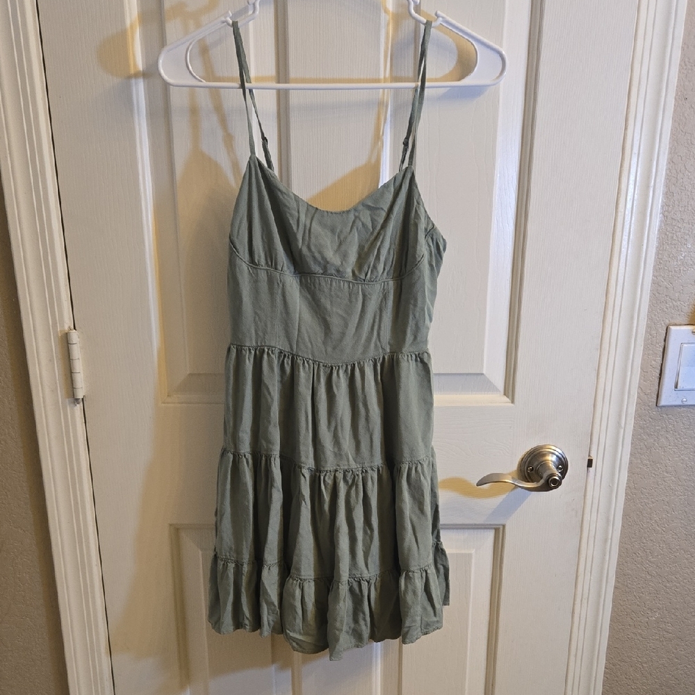Aeropostale Elegant Green Tiered Dress Sz S